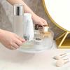 Transparent Plastic Cosmetic Storage Tray | 360° Rotating Countertop Organizer with Handle, Suitable for Perfume, Lipstick, Necklace, Jewelry