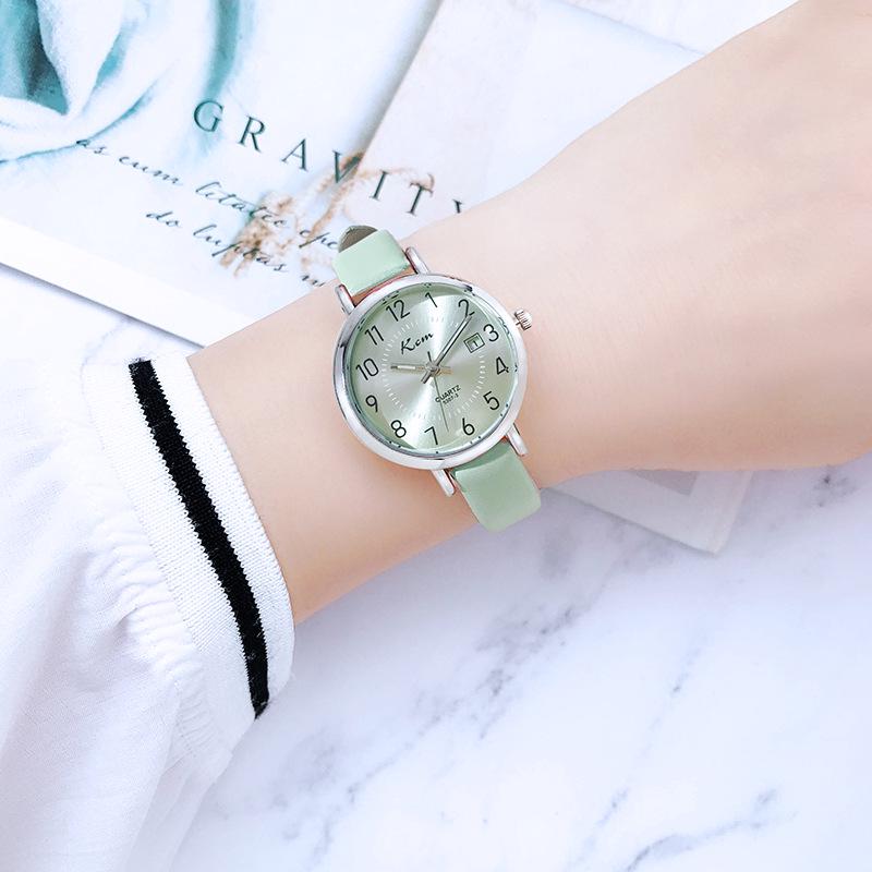 Simple Waterproof Quartz Watch for Girls: Luminous, Time & Calendar Display, Perfect for Primary To High School Students