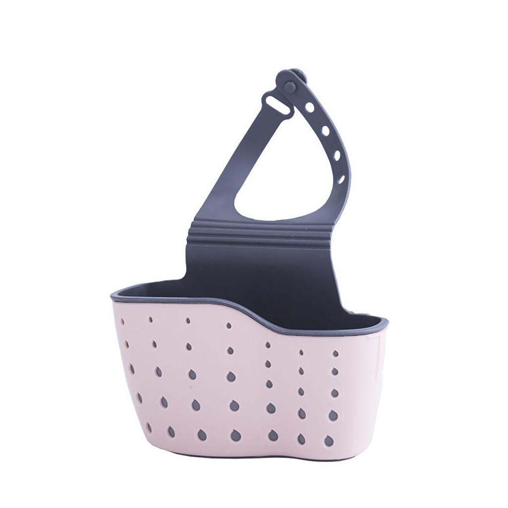 Home Storage Drain Basket Kitchen Sink Holder Adjustable Soap Sponge Shlf Hanging Drain Basket Bag Kitchen Accessories
