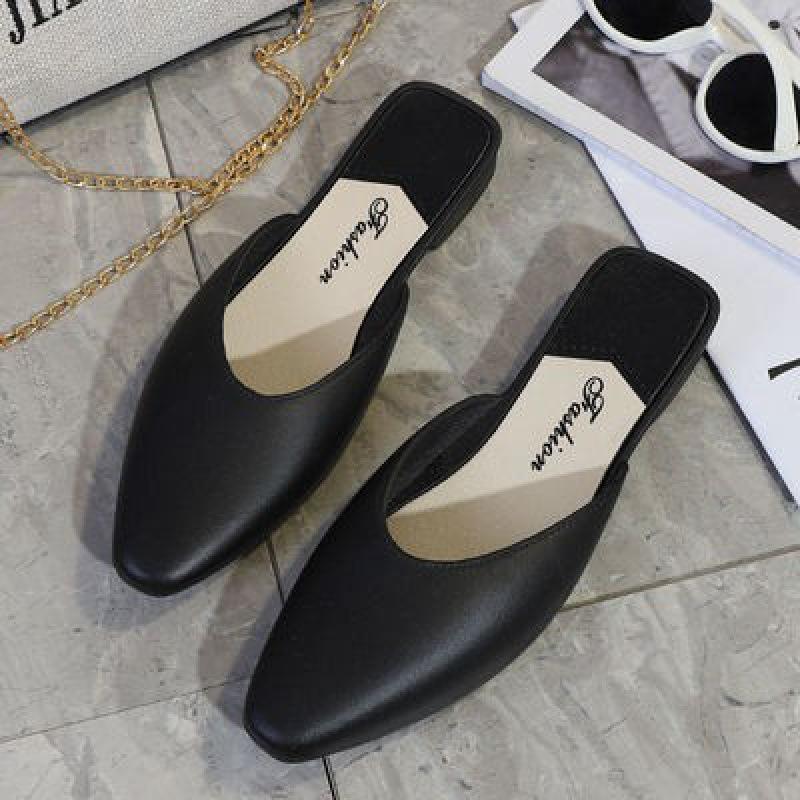 2024 Summer Women's Pointed Toe Slip-On Low-Heeled Sandals
