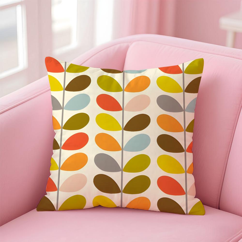 Retro Style Pattern OOrla KKiely Flower Cushion Cover Pillowcase Short Plush Invisible Zipper Room Sofa Cushion Cover
