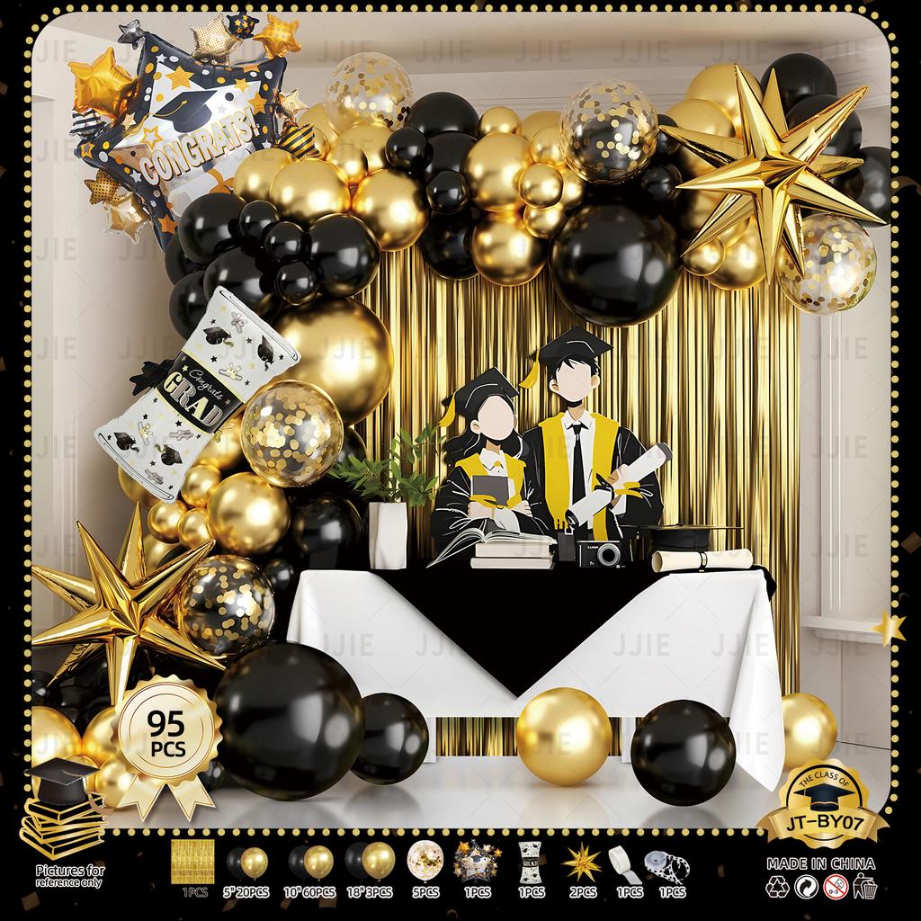 Graduation Party Decoration Balloon Graduation Season Decoration Doctor Hat Cartoon Aluminum Film Balloon Graduation Celebration Set