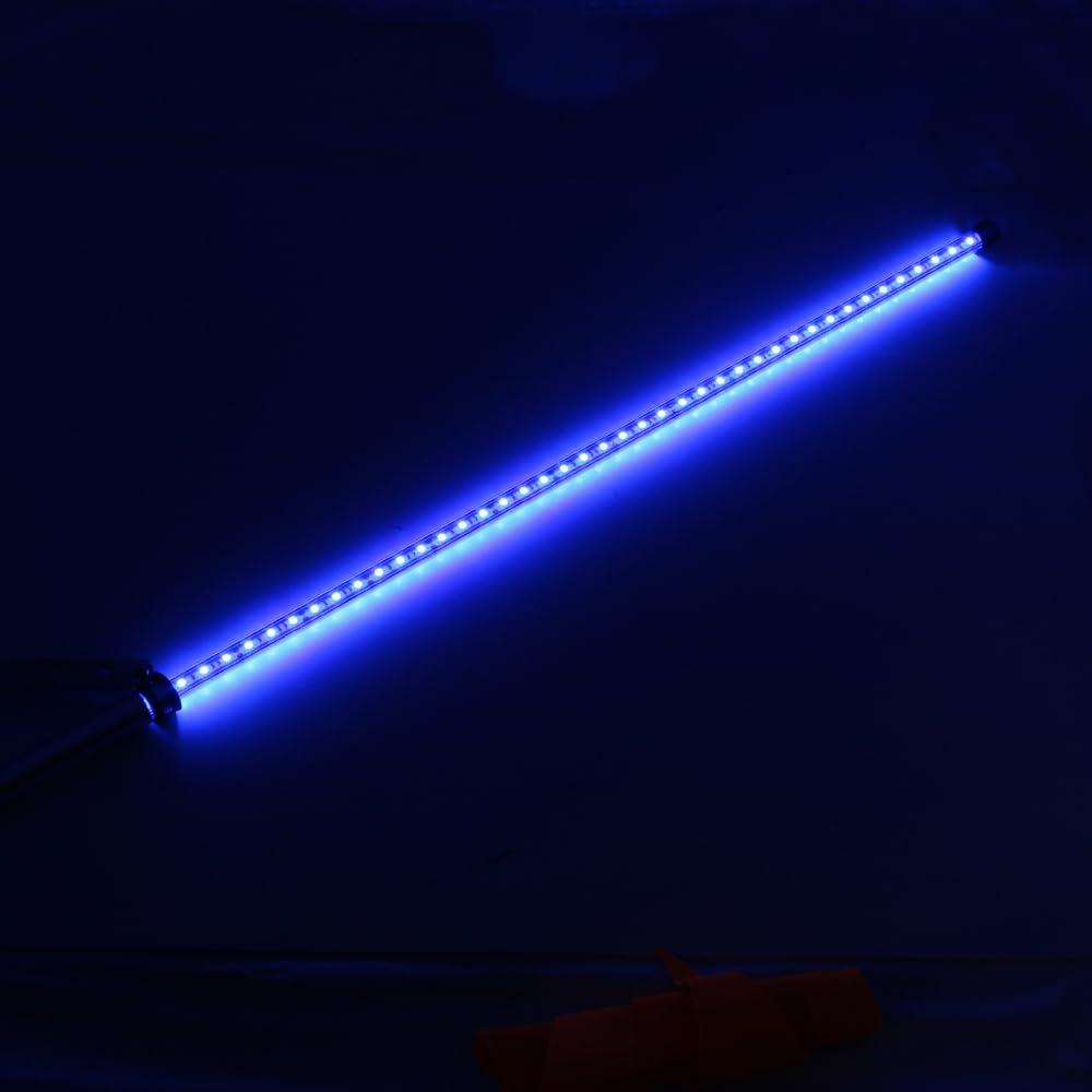 Motorcycle White with Blue LED 900mm Flagpole, Light,