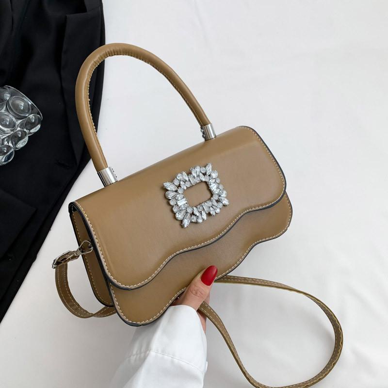 Casual Commuter Handbag Korean Style Simple Square Bag With Stitching Detail