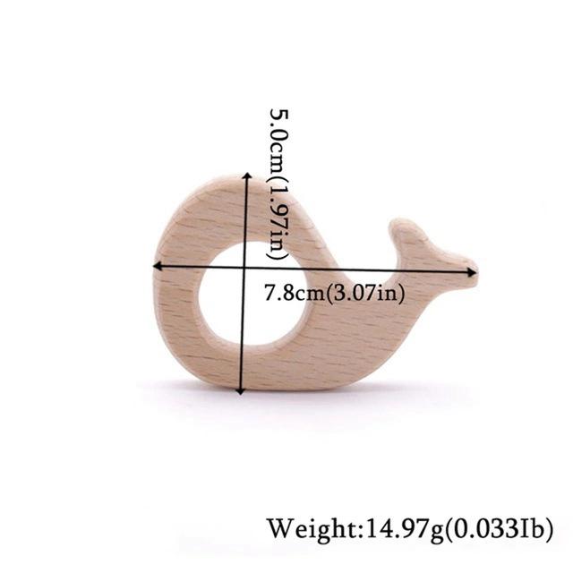 1pc Baby Teether Wooden Animal Pacifier Pendant BPA Free Beech Koala Rodent Baby Gym Accessories Teeth Pendant Children'S Goods