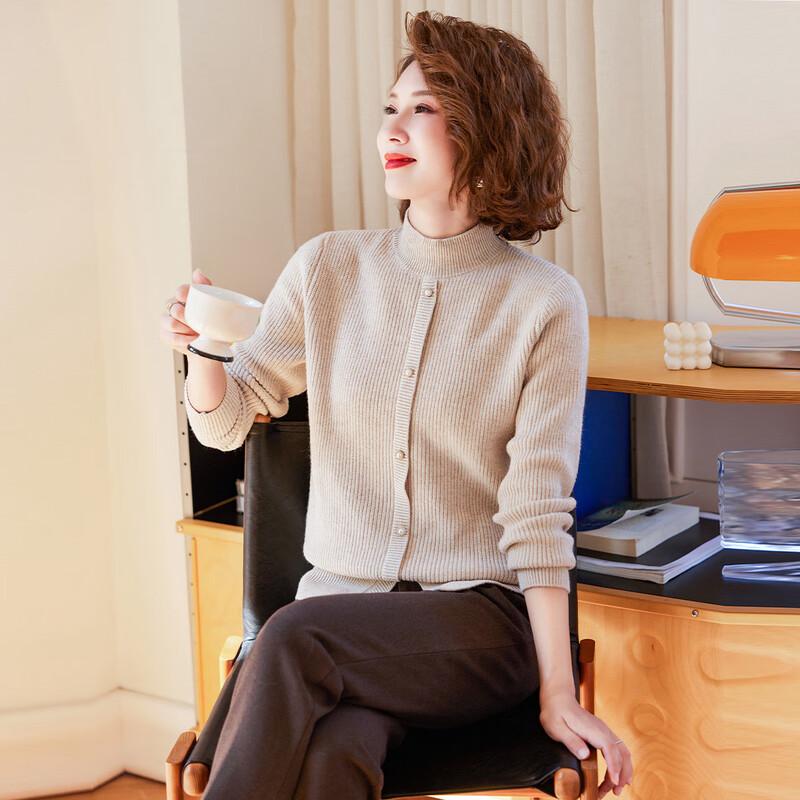 

Женский вязаный свитер с воротником-стойкой Jianhu 3XL