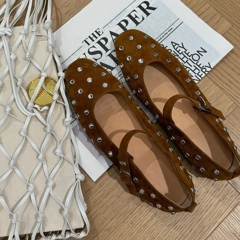 

Отлично носить ретро балетки на плоской подошве, женские туфли Мэри Джейн с квадратным носком, модные, с заклепками, стразами и надписью-поясом 41 коричневый