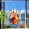 Acryl Bunter Pferd Suncatcher Buntglas-Effekt Fensterhänge-Ornament Reitsport-Liebhaber Geschenke