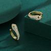 Kreative Tier Schlange Kopf Form Exquisite S925 Ohrring für Frauen Voll Zirkon Sterling Silber Jahrestag Party Geschenk Schmuck Silber schmuck