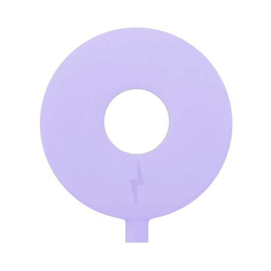 

Чохол-зарядка Протиударний Силіконовий Однотонний Стійкий до подряпин Захисник для бездротової зарядки для iPhone світло-фіолетового кольору