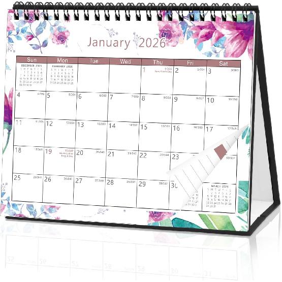 Small Desk Calendar 2026 January 2026 - December 2026 Standing Calendar 8  x 6