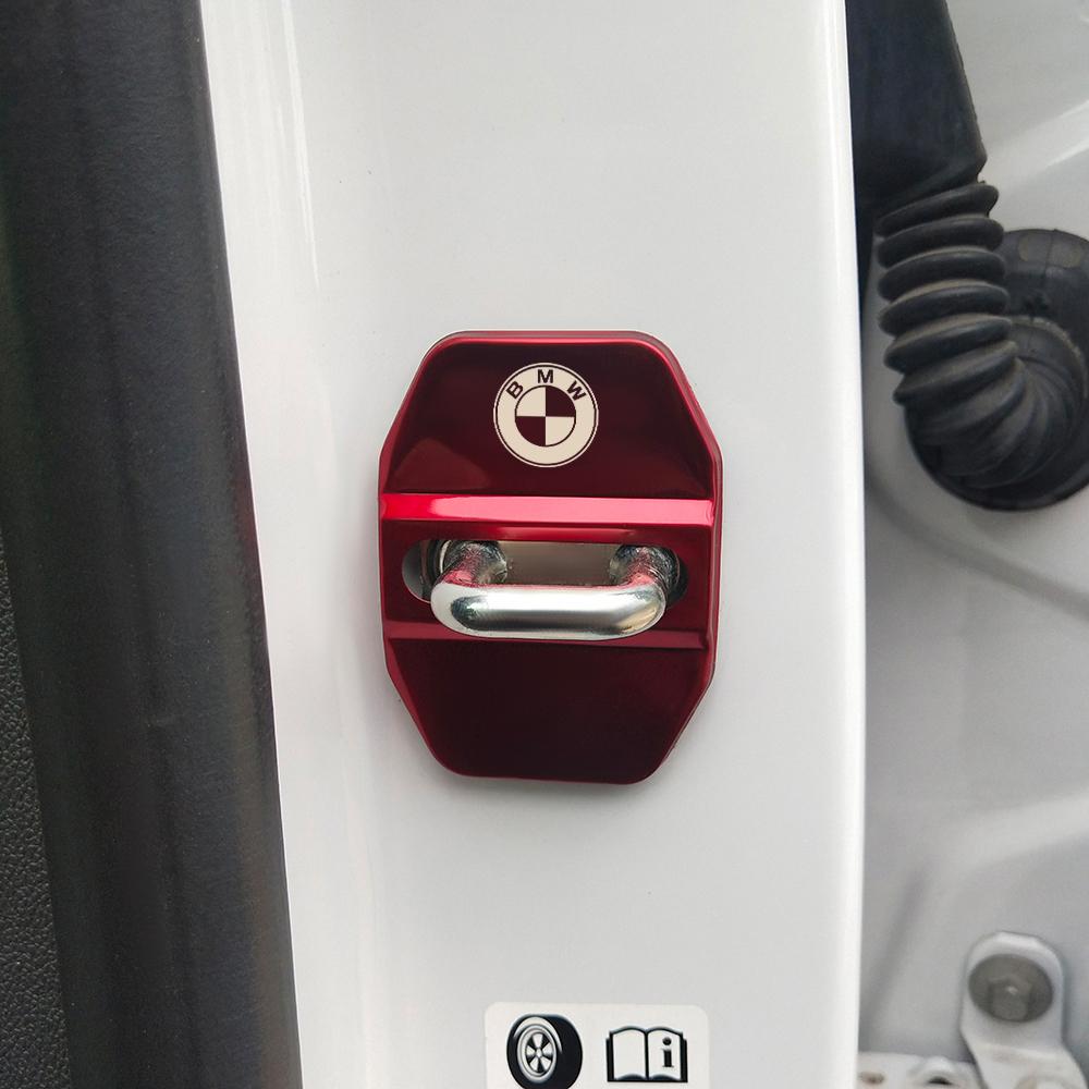 vbjly8 4PCS Car Door Lock Cover Sticker For BMW 1 3 5 7 Series M M3 M5 F20 E60 F30 F34 F32 F31 F48 E28 E30 E34 E36 E39 E46 Accessories