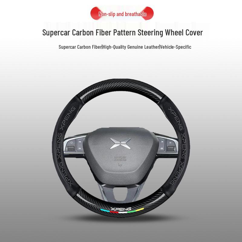 Xiaopeng Genuine Leather Steering Wheel Cover for P7, P5, G3, G9, G3i - All-Season