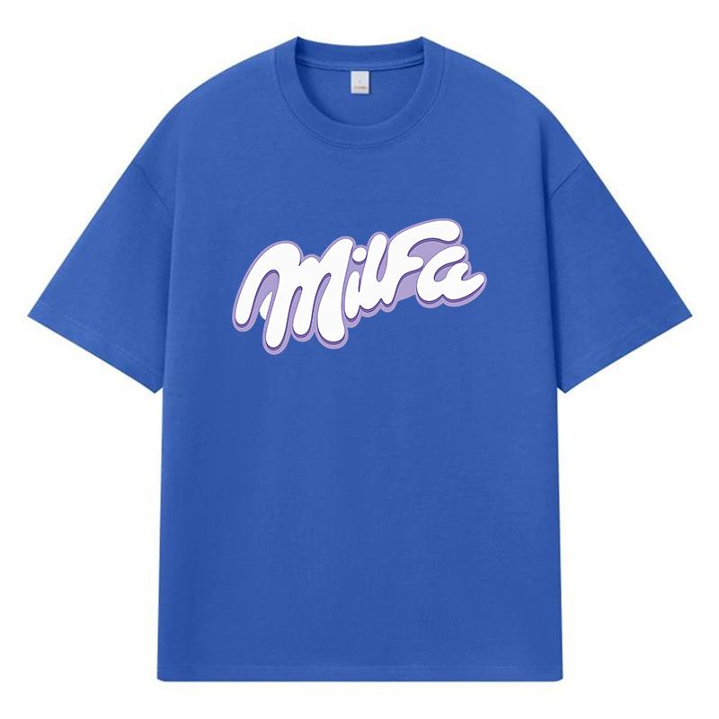 2026 Milfa Printed Graphic Streetwear Y2k Harajuku Men Women Clothes 100% Cotton T Shirt Casual Oversized Summer Men T-shirt