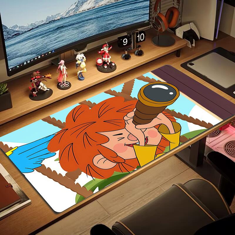 Pumuckl Print Cushion Non-slip Laptop Tablet Big Mousepad XXL Mat Mini PC Playmat With Lock Edge