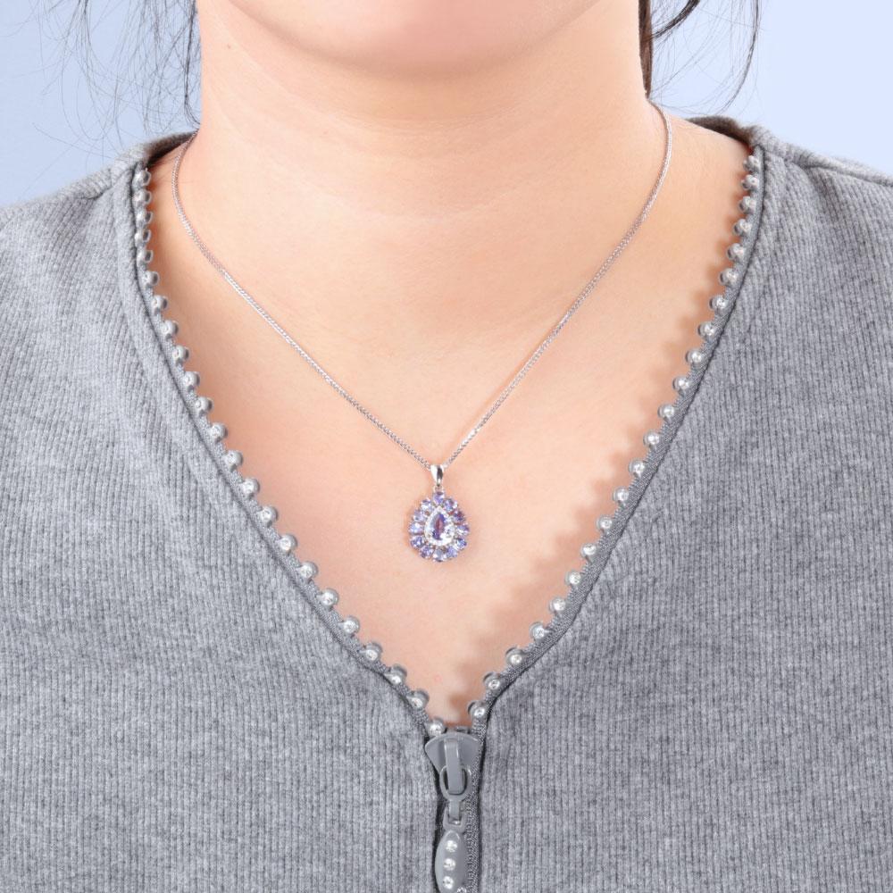 Bolaijewelry 2023 Nové Přírodní modré Tanzanitové Prsteny Náušnice Náhrdelník Šperkový set 925 sterlingové stříbro pravé drahokamy pro ženy manželku pěkný dárek