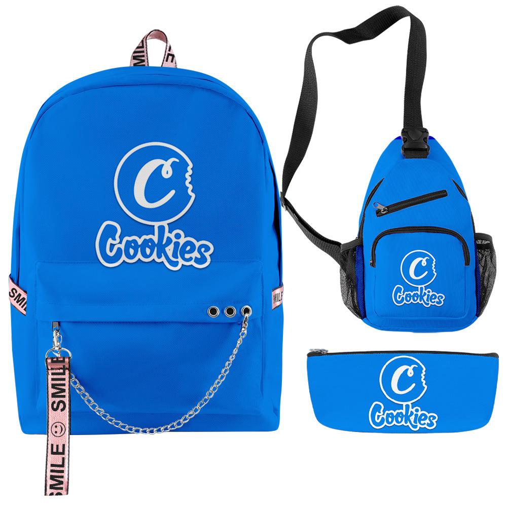 Cook 3D Digital Color Printing Set Oxford Cloth Waterproof Backpack Student Bag