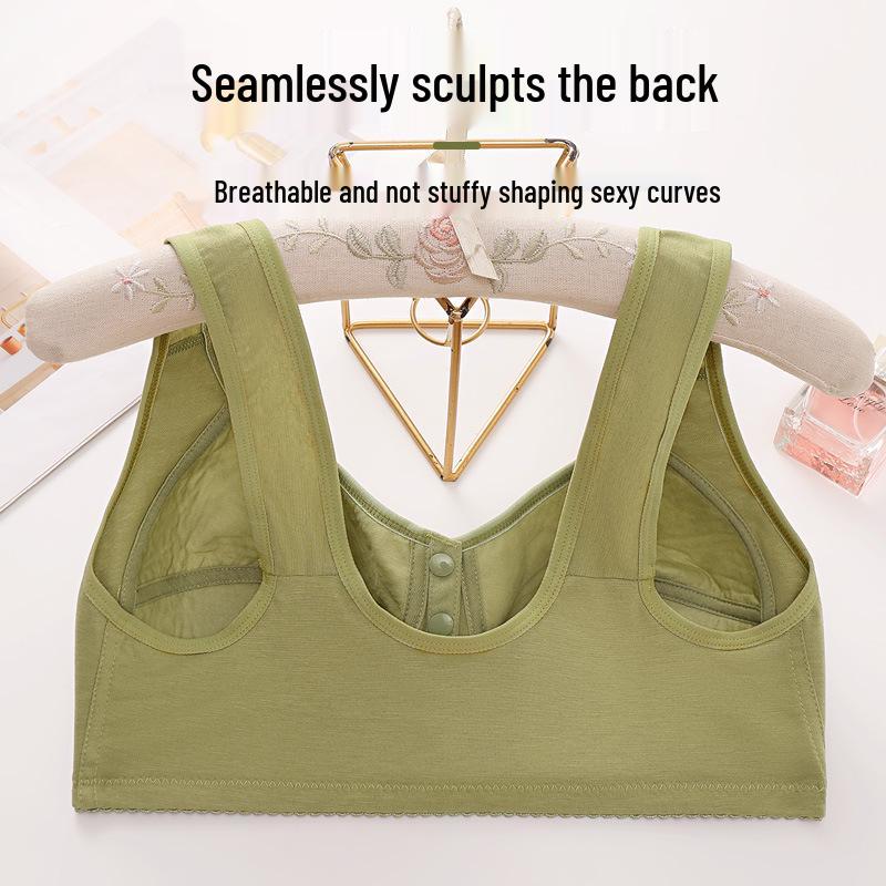 Plus Size Wire-Free Front-Opening Uplift Bra for Women