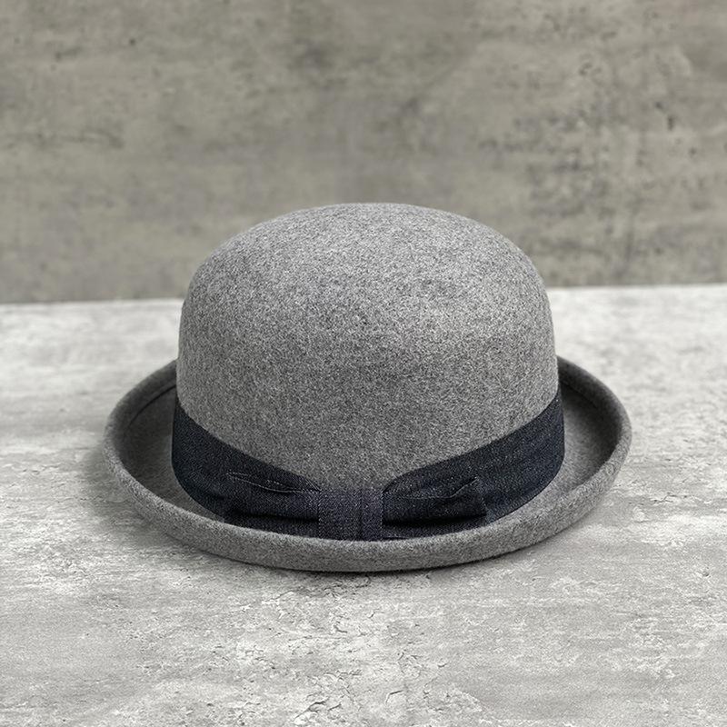 Wool, Curled Top Hat, Dome Ball Hat, Fashion Wool Hat, Women'S Autumn And Winter Korean Version, All-Match, Traveling And Shopping