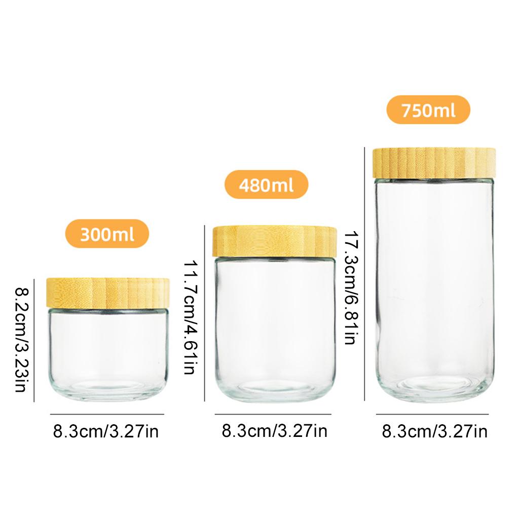 4piece Glass Spice Containers Set For Organized Kitchen Storage Solutions 10 Oz Containers With Lids