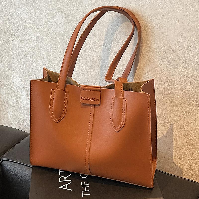 Retro Texture Winter New Korean Version Tote Student Simple Fashion Portable Large Capacity Single-shoulder Underarm Bag for Women