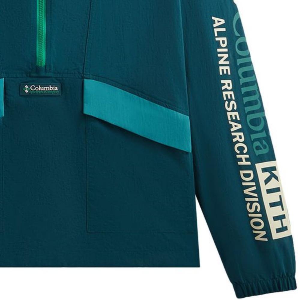 Kith For Columbia Wind Anorak Midnight Teal Unisex Outerwear 2103991-301