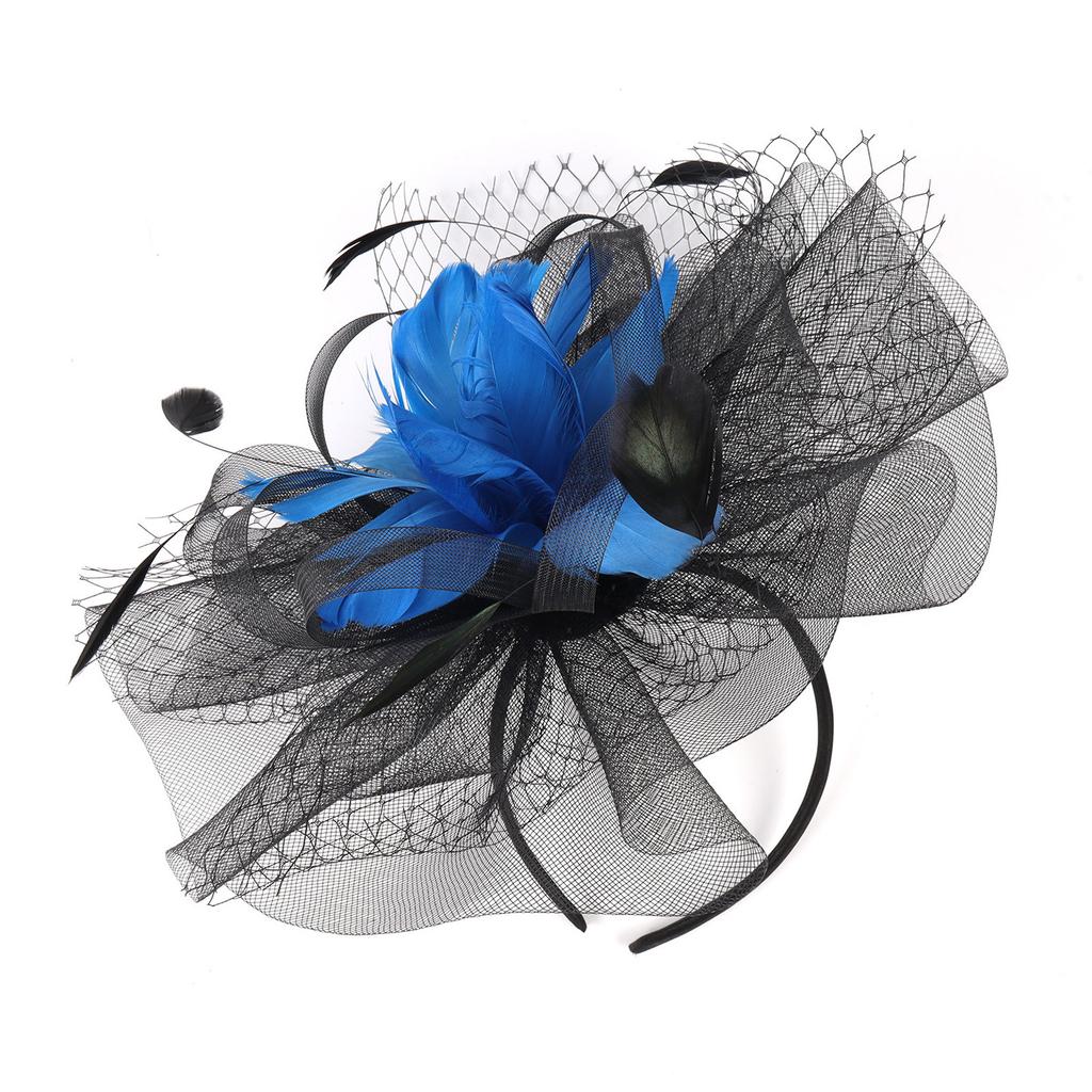Ladies Mesh Wedding Party Fascinator Hat Headband Cocktail Hairband Headpiece for Formal Events Mesh Flower Decoration