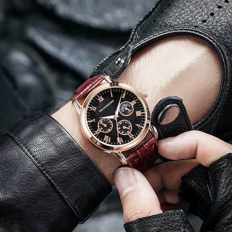 Fashion Men's Watch Manufacturer Quartz Watch Three-eye Men's Business Watch Men's Watch