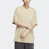 Adidas Verbiage Graphic Print Casual Loose Short Sleeve T-Shirt Men Tops Savanna-Brown IP3924