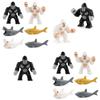 Mini Assembly Building Blocks Model Crocodile Shark Orangutan Decoration Blocks For Children Plastic Material