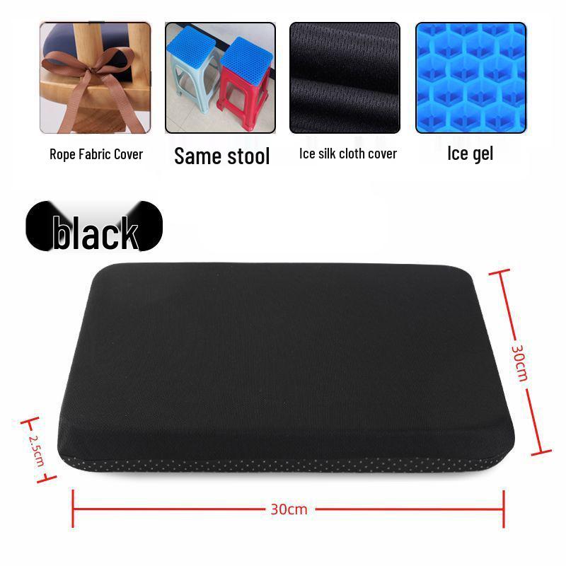 

Thick Honeycomb Gel Seat Cushion with Straps for Chairs or Stools