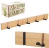 Ricoo MH023L-N Clothes Hanger, Bamboo and Steel, 5 Foldable Hooks