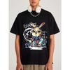 Men's Black T-Shirt Rabbit Cartoon Print With Sunglasses And Cubes Graphic Streetwear Casual Wear
