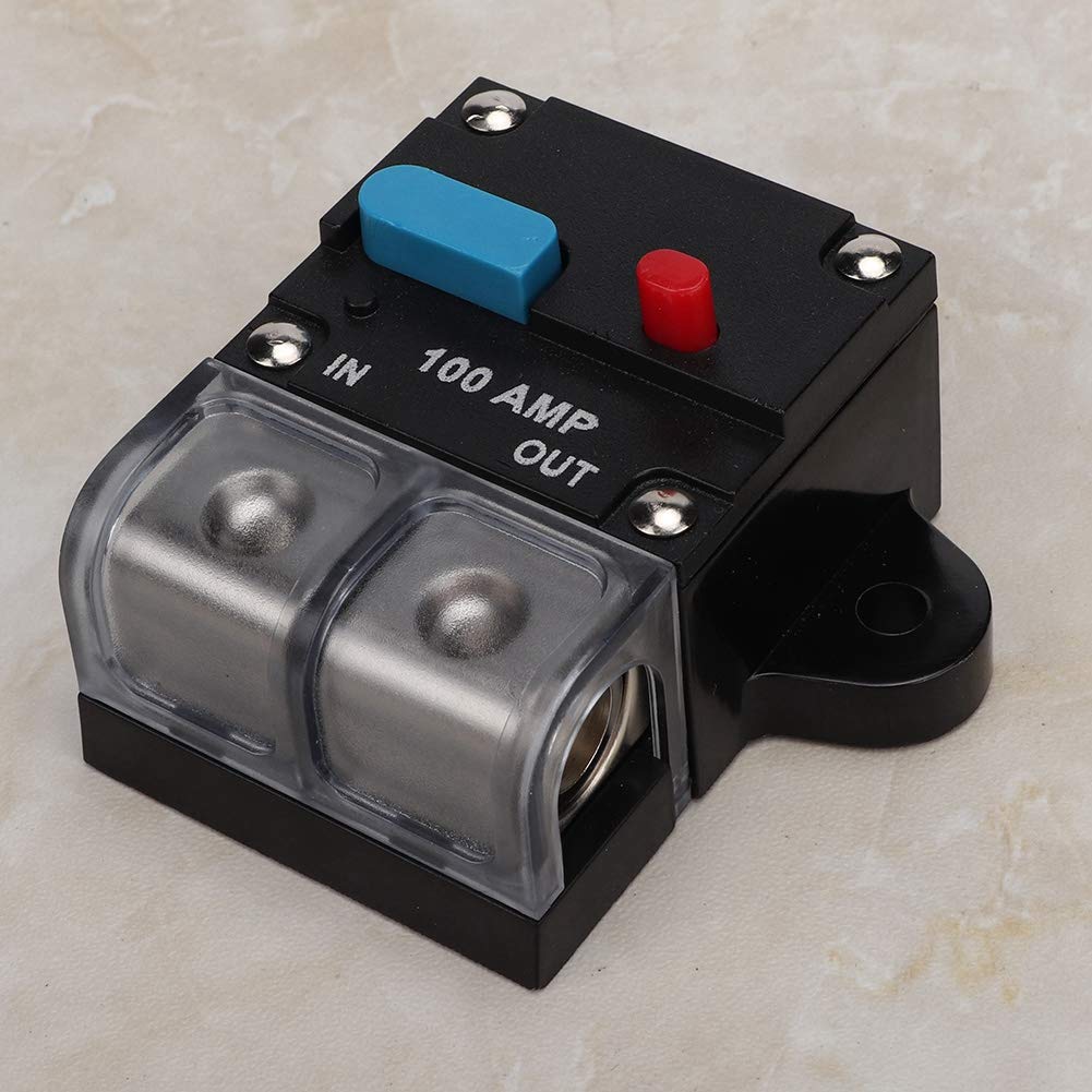 Gorgeri Car Circuit Breaker, 80A-300A Universal Automatic Return Circuit Breaker Self-Healing Fuse Manual Reset Button (100A)