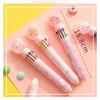 10 In 1 Plastic Pens with Multi-colored Ballpoint Pen Push Type School Office Pen