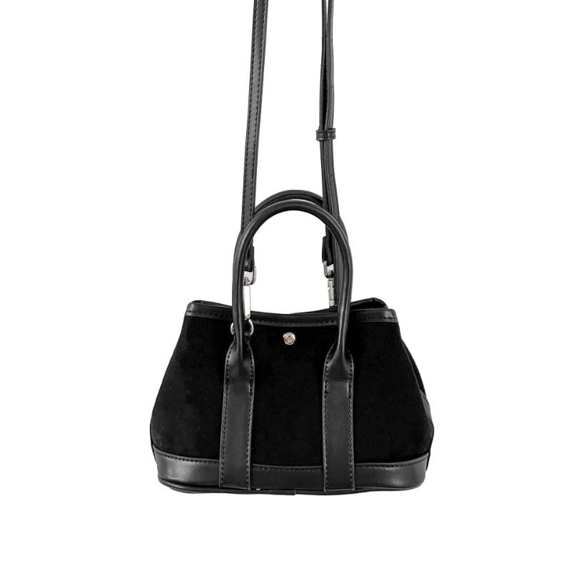 Suede hand carry garden bag retro shoulder messenger bag autumn and winter new portable small tote bag