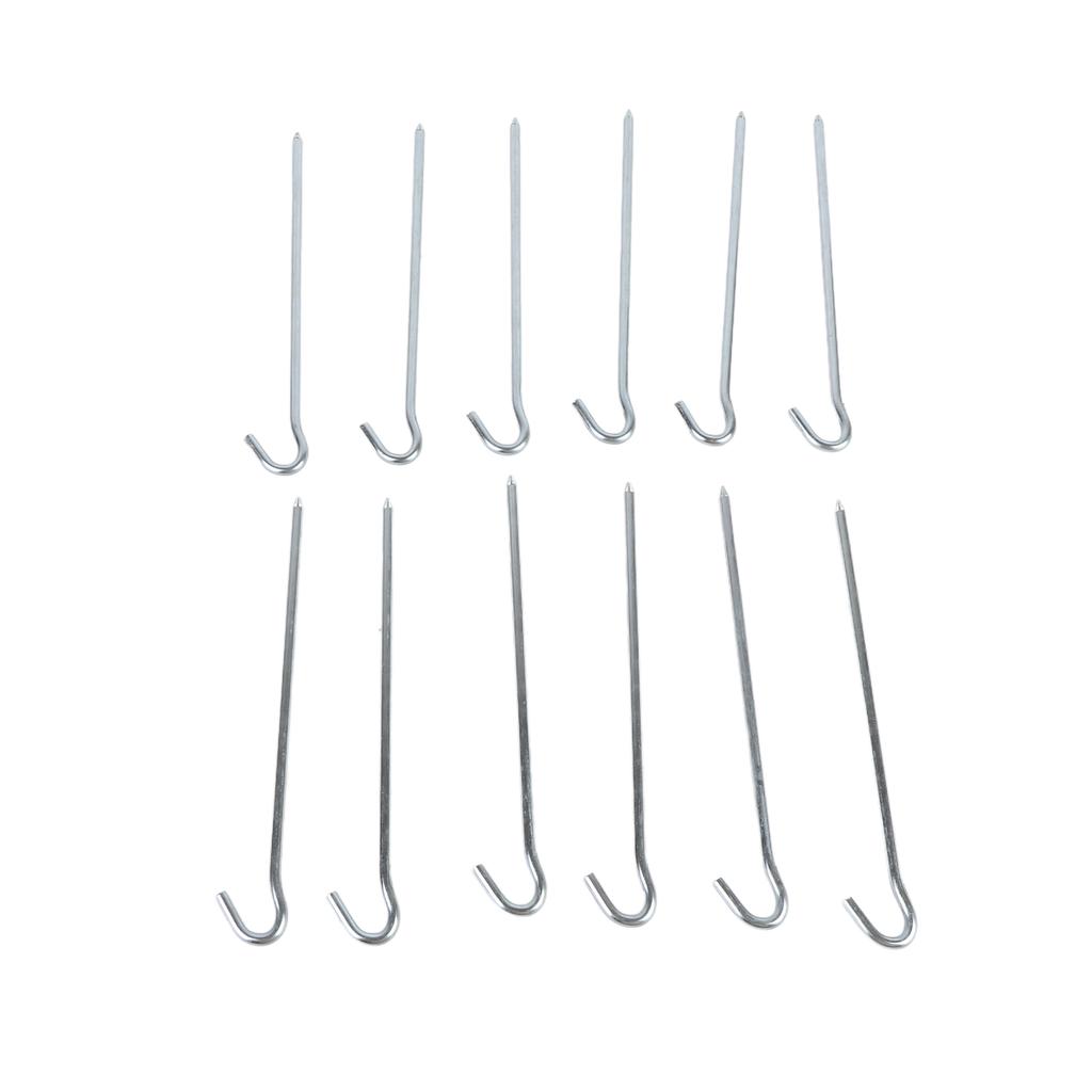 12pcs Tent Ground Stakes Heavy Duty Galvanized Iron Tent Ground Pegs for Outdoor Camping