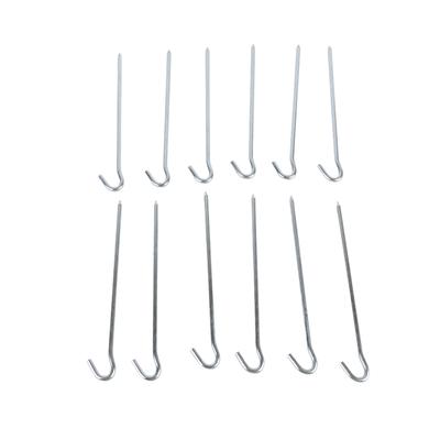 12pcs Tent Ground Stakes Heavy Duty Galvanized Iron Tent Ground Pegs for Outdoor Camping Backpacking Gardening