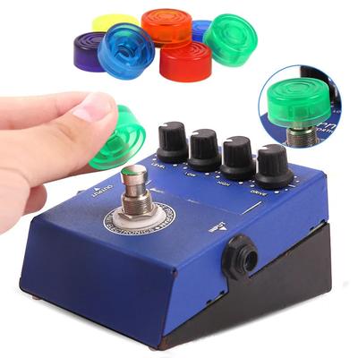 2pcs Electric Guitar Effects Foot Switch Cover Candy Colors Plastic Guitar Effect Pedal Protector Cap Guitar Parts Accessories