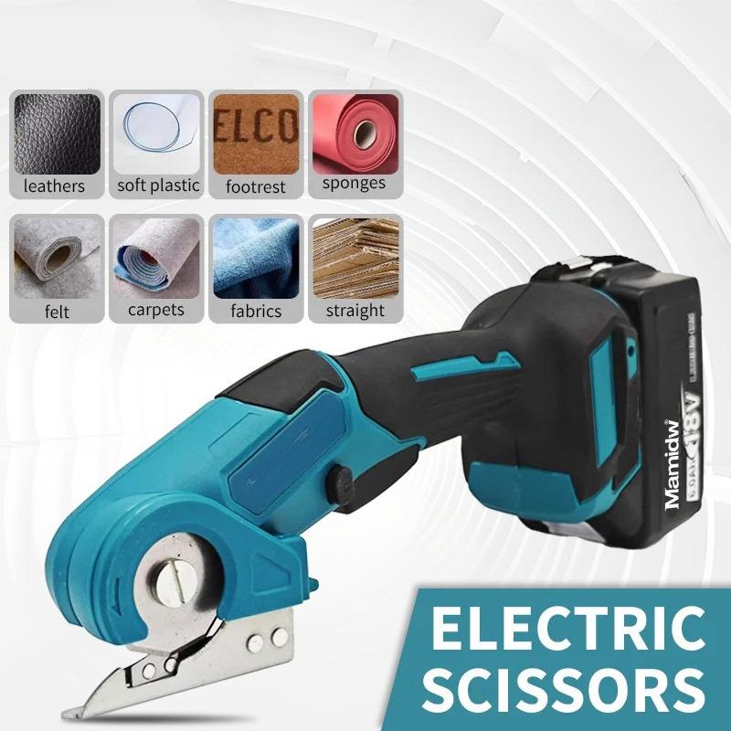 18V Power Tool Cordless Electric Carpet Scissors Multi Functional Pruner Round Knife Handheld Cutting Cloth Scissors