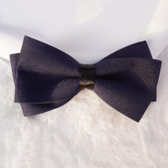 Men Formal Bow Tie Adjustable Design Double-Layered Bow Tie Non-fading Weddings Business Parties Bow Tie
