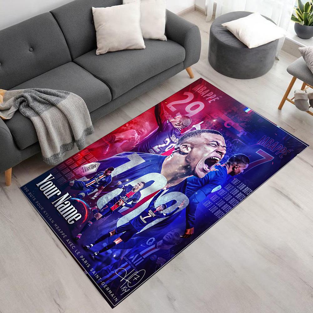 Mbappé Personalized Text Carpet Suitable for Entryway Balcony Bedrooms Hallway Antislip Carpet Decorate Offices Perfect Birthday/Christmas Gift Idea