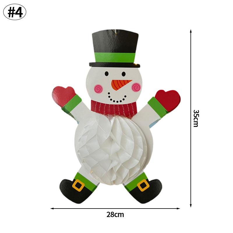 Decorazione Albero di Natale 3D a Nido d'Ape Carta Albero di Natale Pendente Appeso Nuovo Anno Festa di Natale Atmosfera Negozio Decorazione Prop