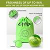 1/3pcs Fruit Vegetable Freshkeeping Bag Banana Storage Bag Vegetable Preservation Anti Ripening Insulated Drawstring Reusable