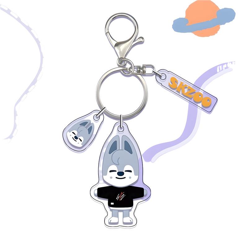 SK Double-Sided Acrylic Anime Cartoon Keychain Pendant