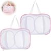 2 Pack Large Bra Laundry Bags for Washing Machine, Brassiere Wash Bags for Laundry, Lingerie Bag for Washing Delicates, Pink Bra Washer Protector