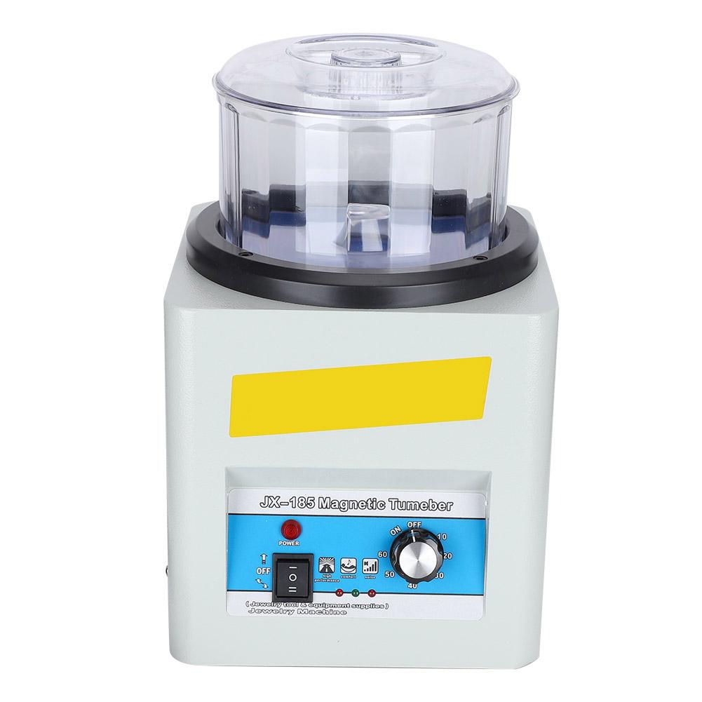 Magnetic Polishing Machine Jewelry Polisher Deburring Chamfering Fast Cleaning KT‑185EU Plug 220V