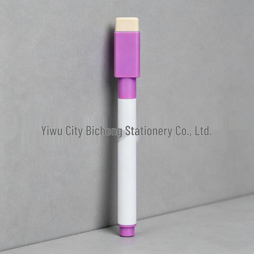 Magnetic Erasable Whiteboard Marker Pens for Kids and Teachers - Water-Based, Black with Brush, Easy to Erase