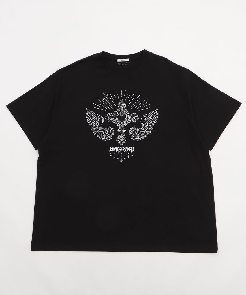 WEGO Heart Heaven Size Black Tee, Women's, F,