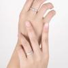 2pcs 925 Sterling Silver Couple Rings Zircom For Women Man Exquisite Student Girlfriend Silver Jewelry Accessories Wedding